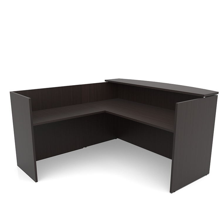 72in x 72in L-Shaped Reception Desk Only with Laminate Transaction Counter by PBD Furniture