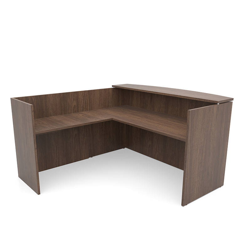 72in x 72in L-Shaped Reception Desk Only with Laminate Transaction Counter by PBD Furniture