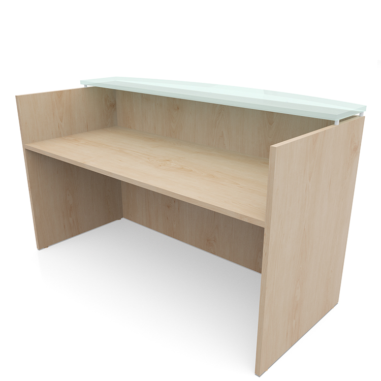 72in x 30in Reception Desk with Glass Transaction Counter by PBD Furniture