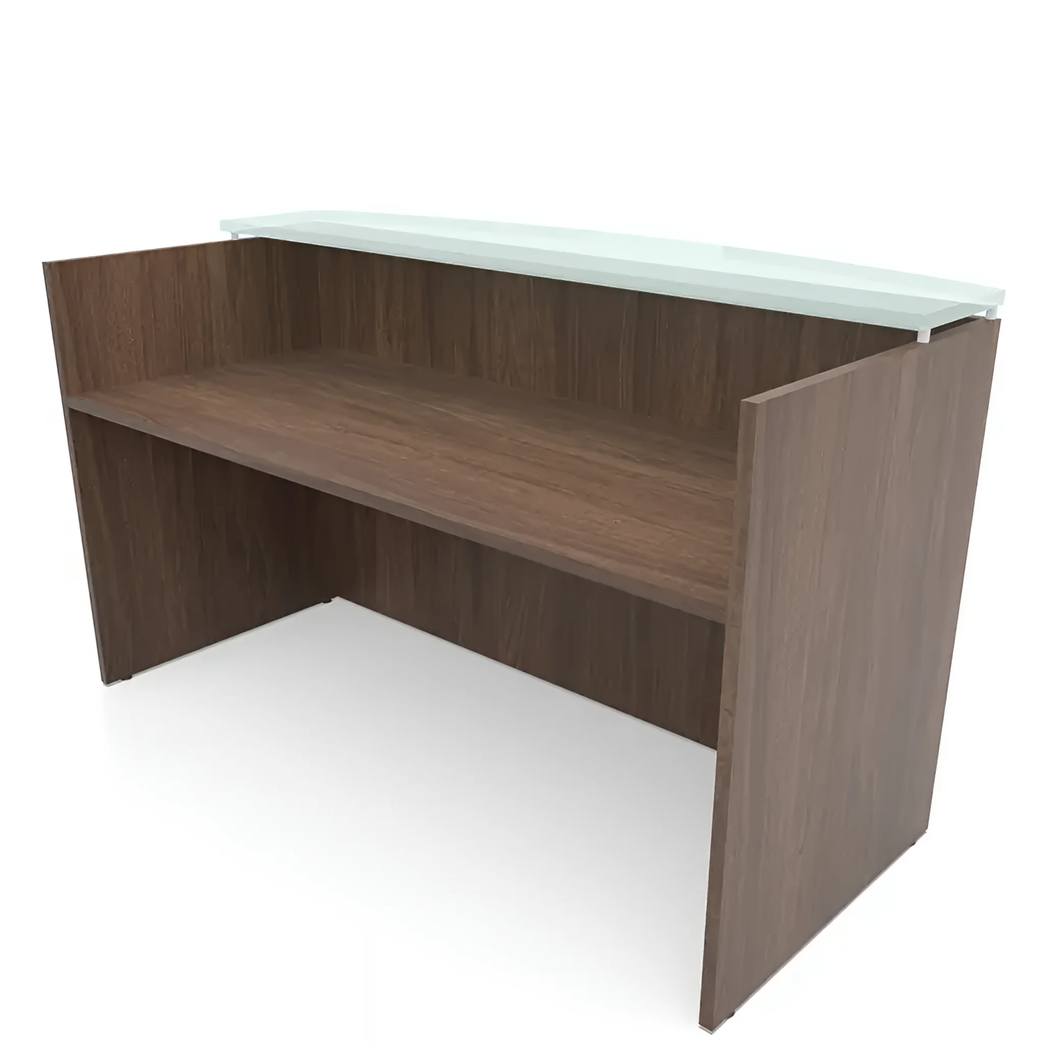 Reception Desk 72in x 30in with Glass Transaction Counter by PBD Furniture