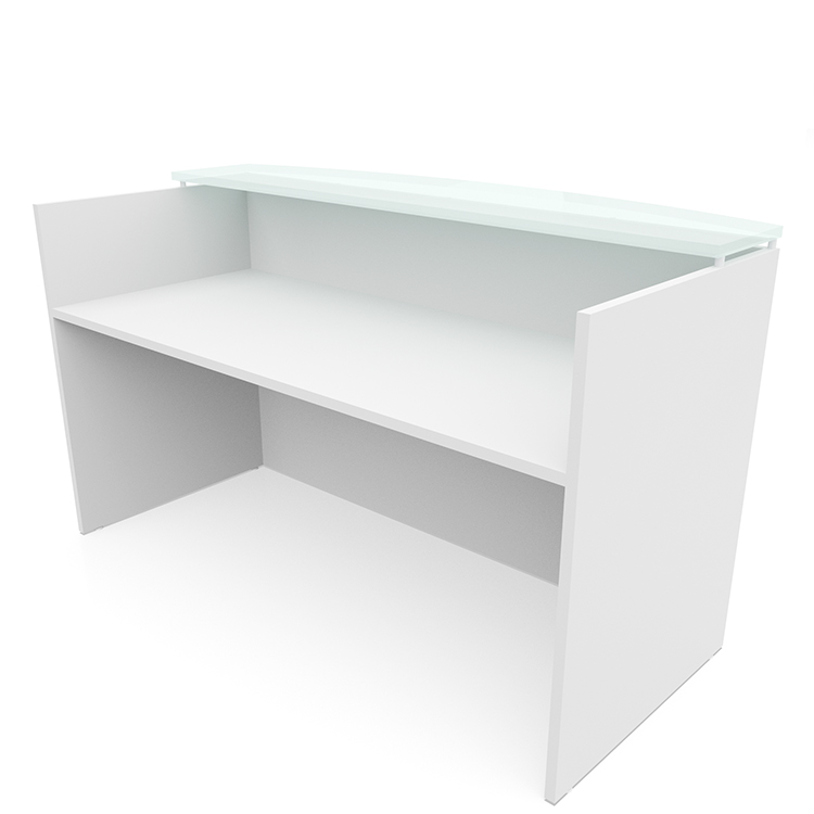 72in x 30in Reception Desk with Glass Transaction Counter by PBD Furniture