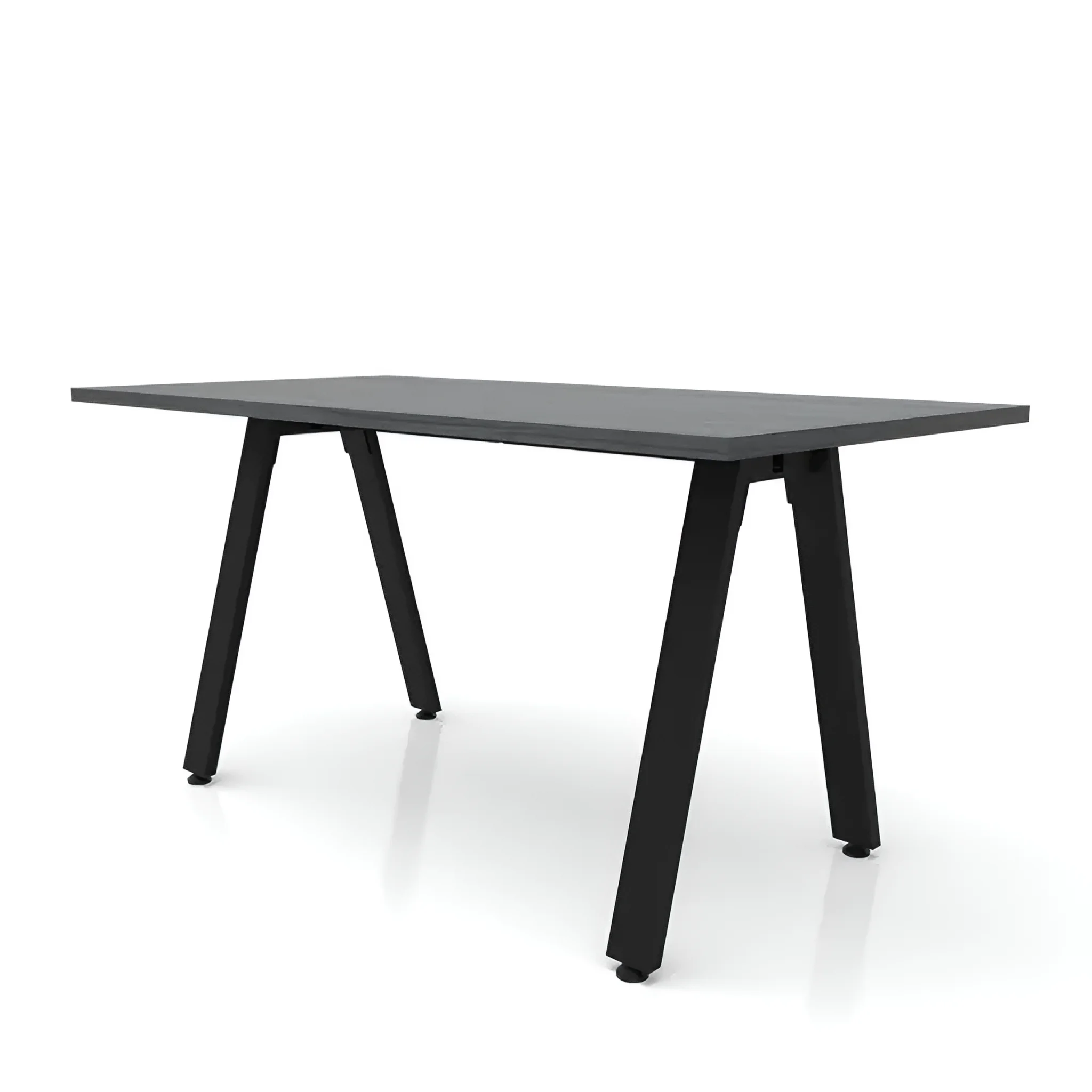 Desk 48in x 24in Metal A-Leg by PBD Furniture in Coastal Gray with Black Legs