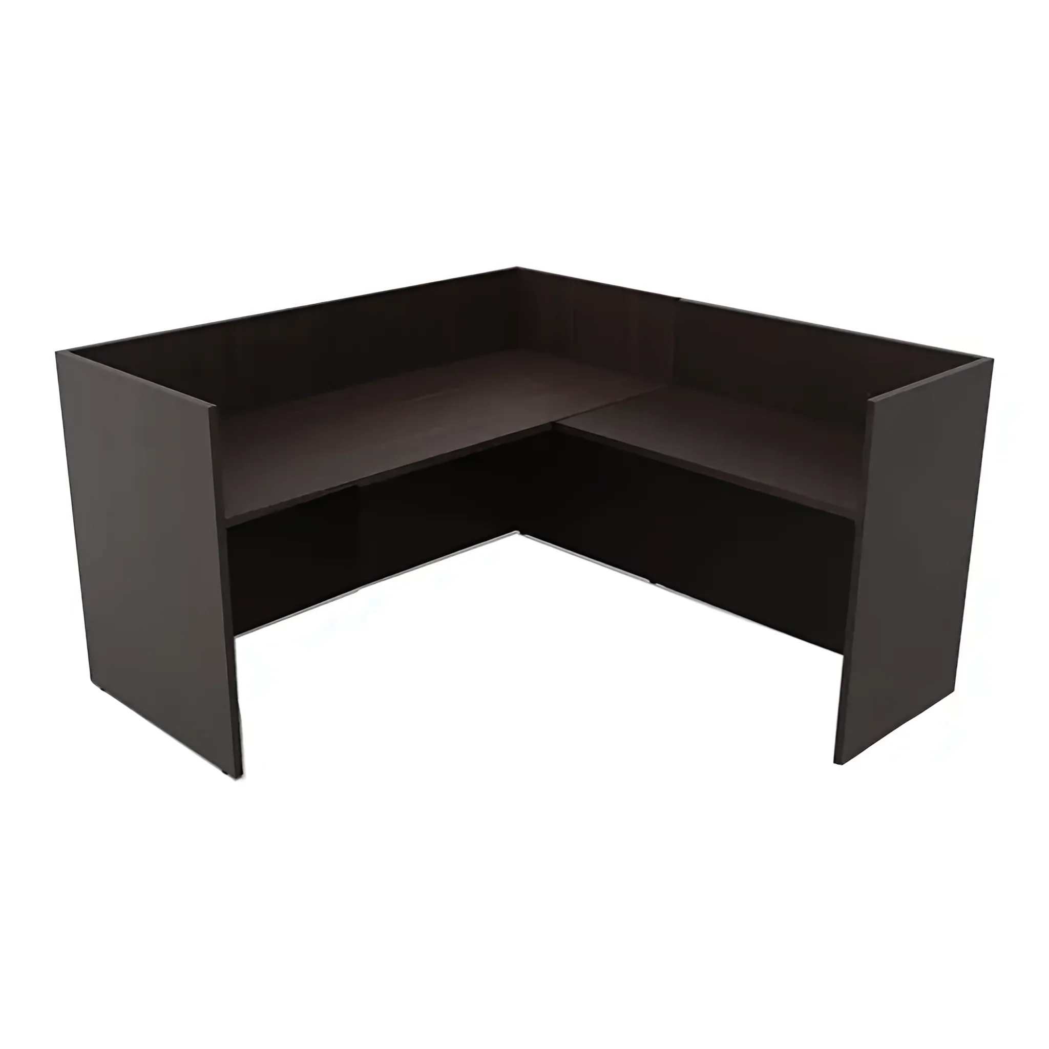 Single Person Workstation Desk Shell Only by PBD Furniture in Espresso