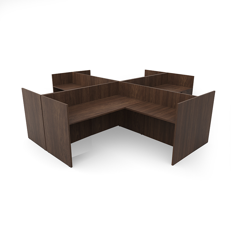 Four Person Workstation Desk Shell Only by PBD Furniture