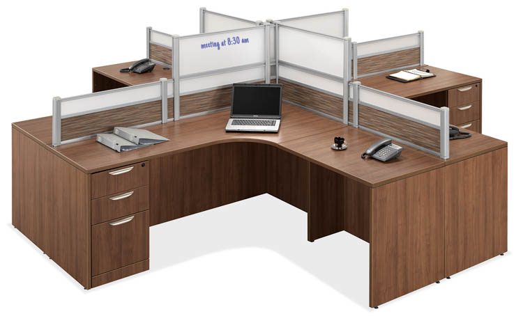 4 Person Workstation by Office Source