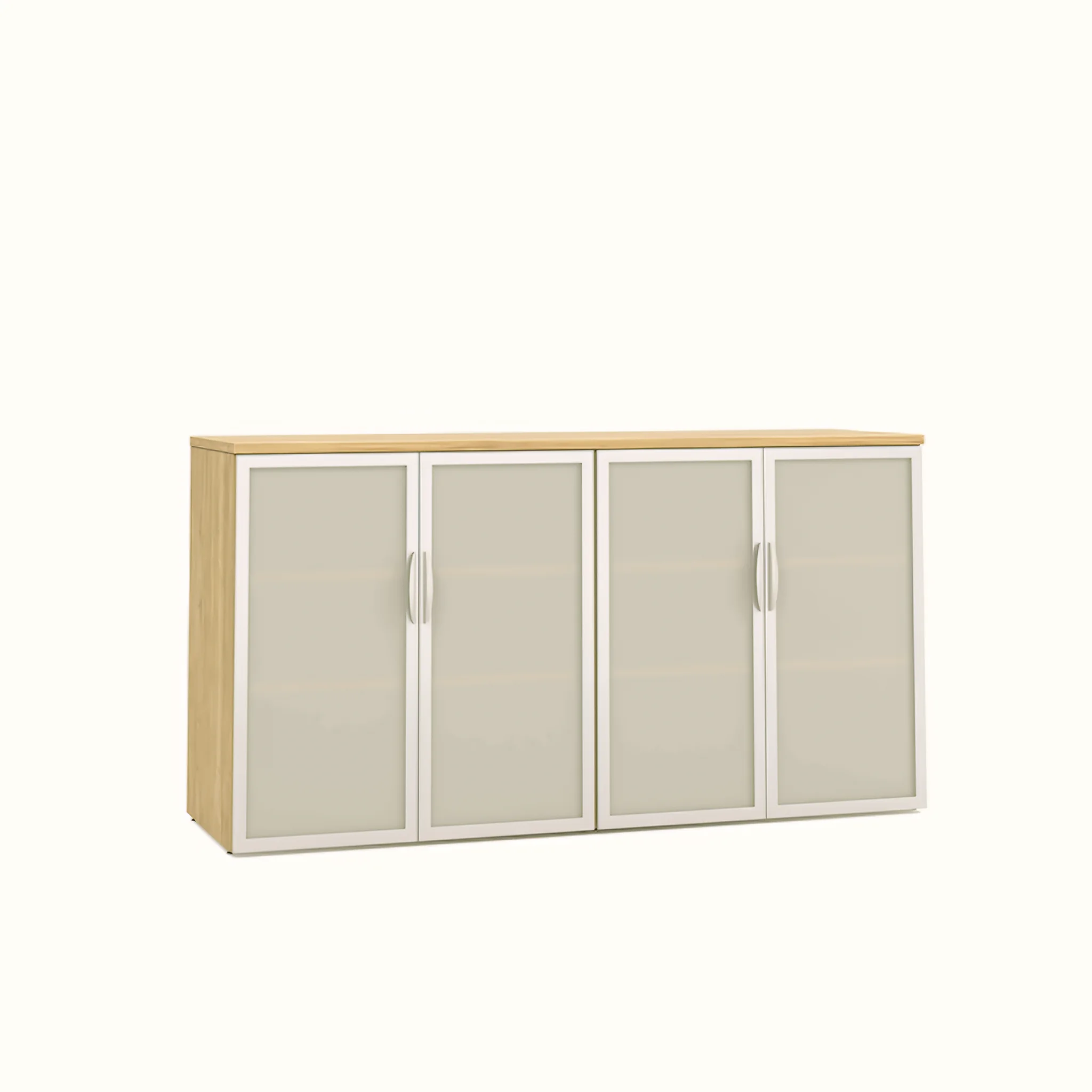 Storage Credenza 36in H Tall Double Glass Door by PBD Furniture