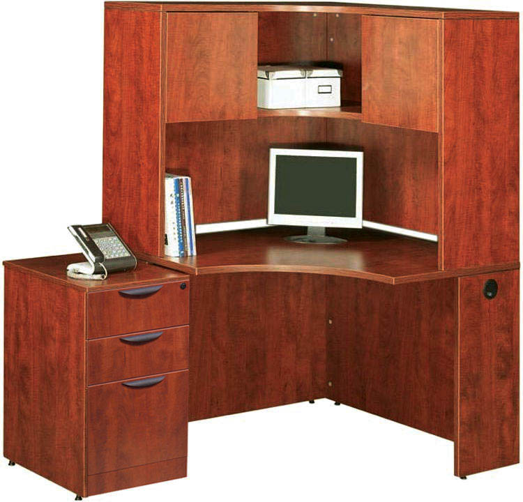 Corner Desk with Hutch and File by Office Source Office Furniture