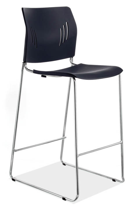 Polyurethane Stool with Chrome Frame by Office Source