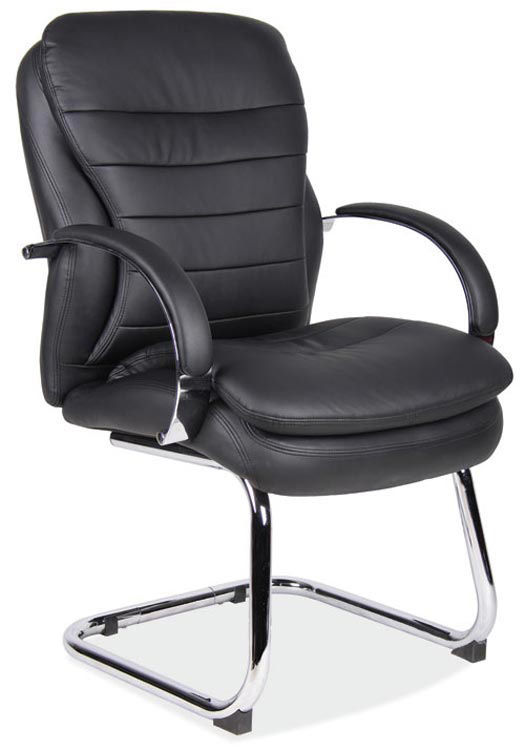 Sled Base Guest Chair with Chrome Frame by Office Source Office Furniture