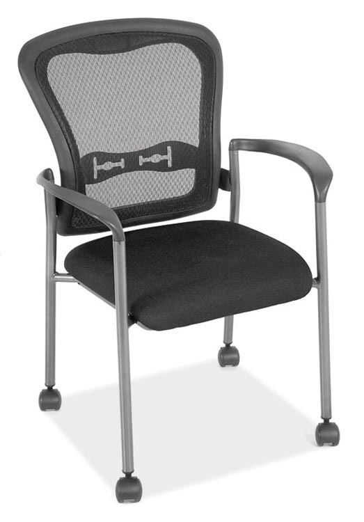 Mobile Mesh Back Guest Chair with Arms by Office Source Office Furniture