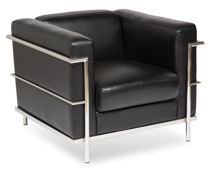 Club Chair with Chrome Exposed Frame by Office Source Office Furniture