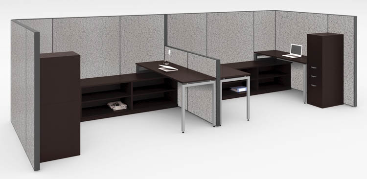 Workstation for 2 with Storage by PBD Furniture