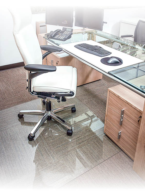 36in x 46in Glass Chairmat by Office Source