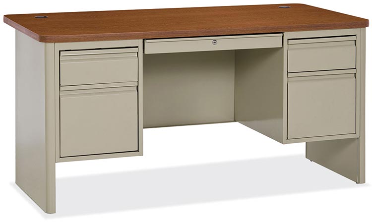 Double Pedestal Steel Desk by Office Source Office Furniture