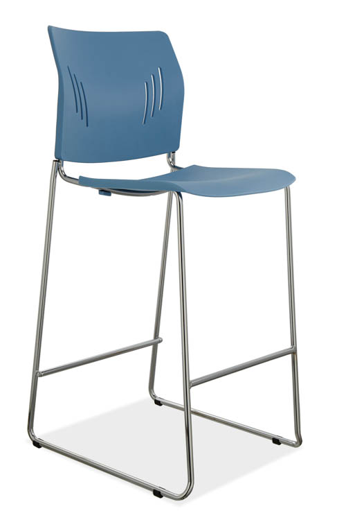 Polyurethane Stool with Chrome Frame by Office Source