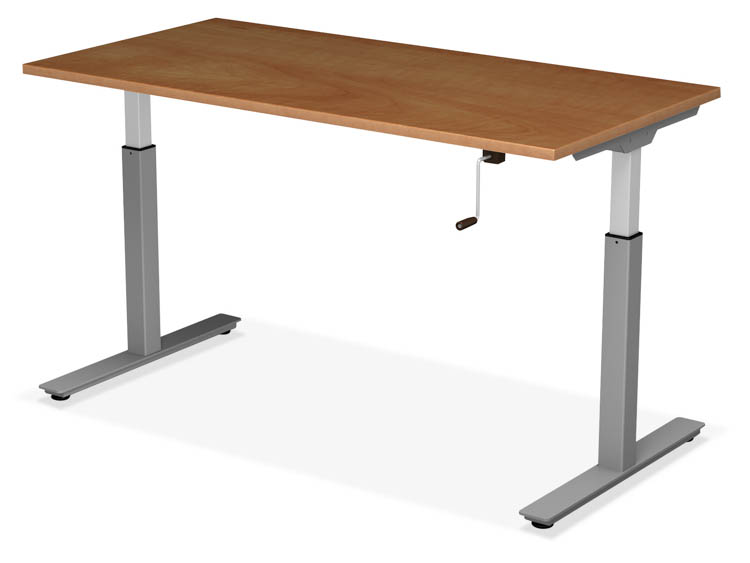 48" x 30" Adjustable Height Table with Crank Lift Base by Office Source Office Furniture