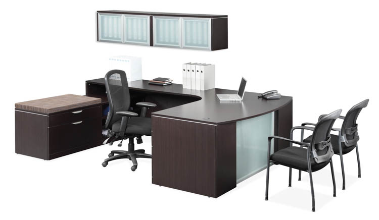 L Shaped Desk with Additional Storage by Office Source Office Furniture