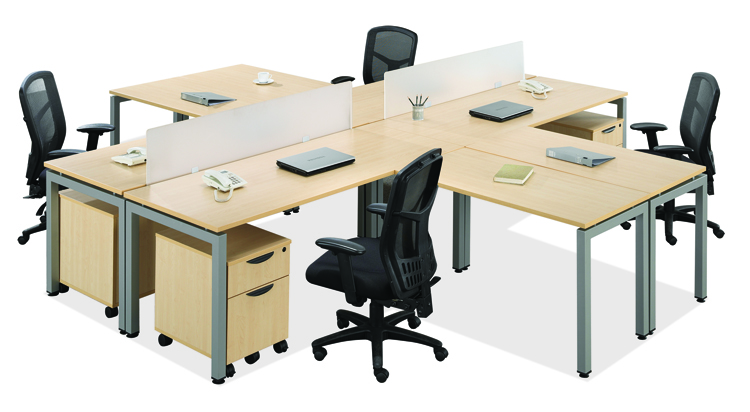 4 Person Workstation by Office Source