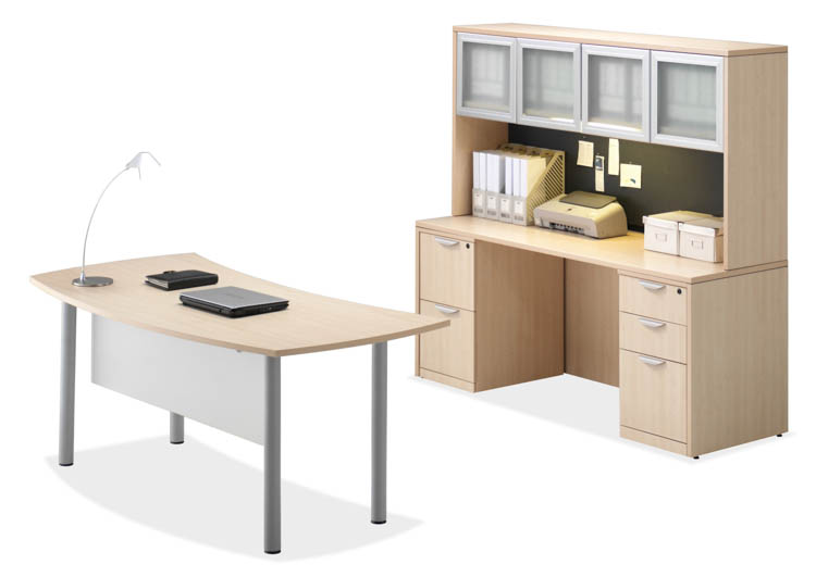 Desk with Credenza & Hutch by Office Source Office Furniture