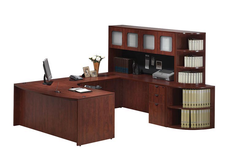 U Shaped Desk with Hutch by Office Source