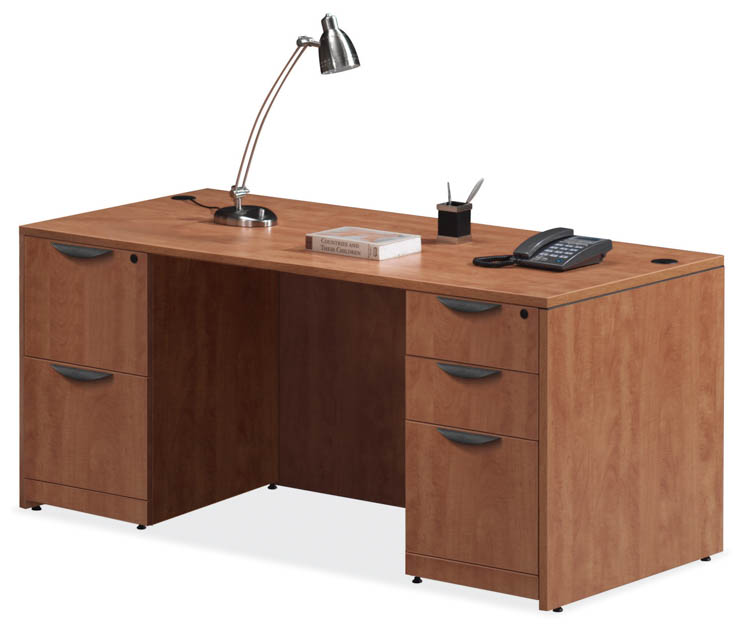 66" x 30" Double Pedestal Desk by Office Source Office Furniture