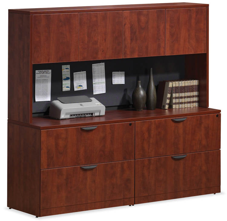 Double Lateral File Storage with Hutch by Office Source Office Furniture