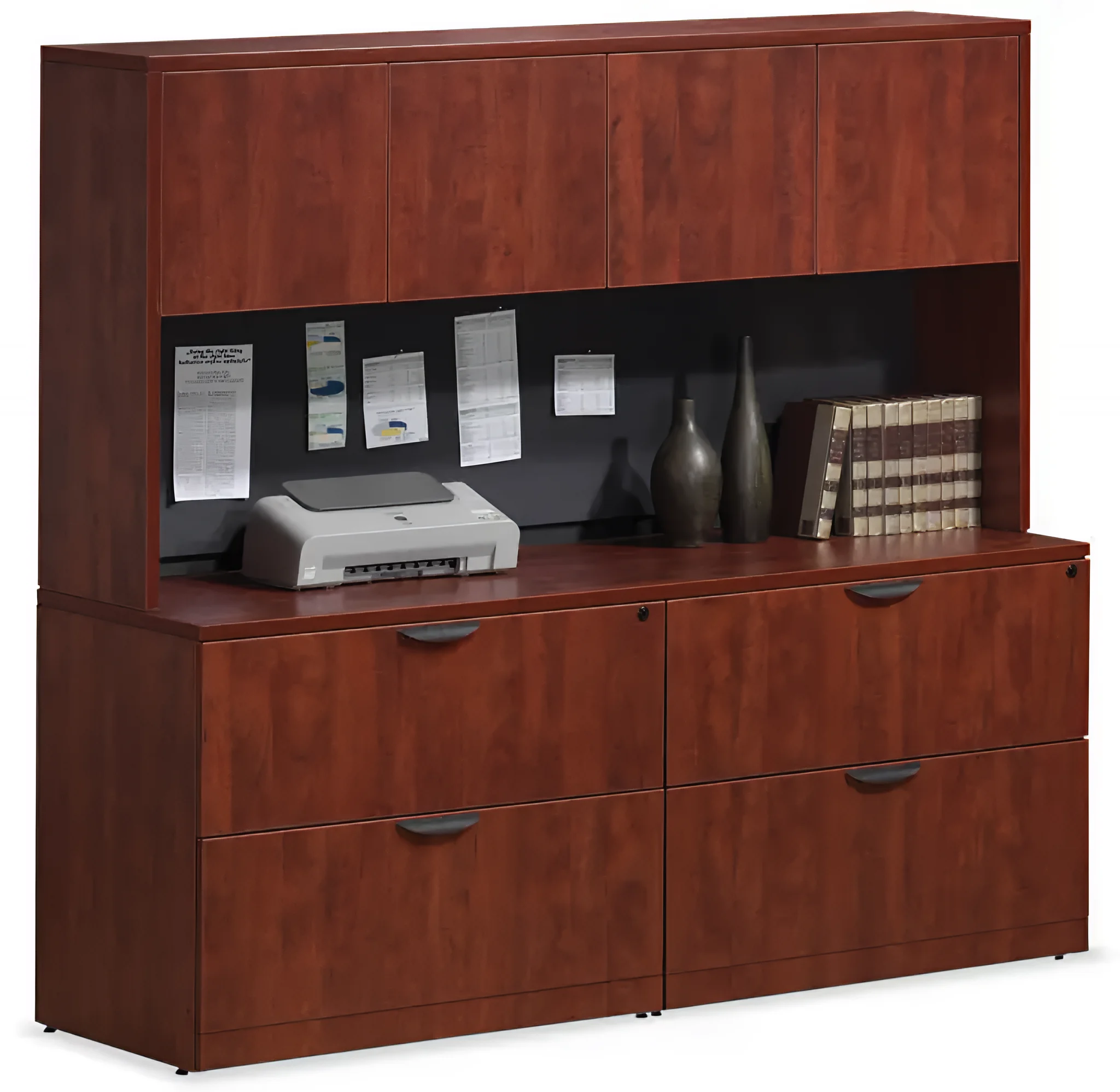 Lateral File Cabinet 72in W x 22in D x 65in H with Hutch by PBD Furniture