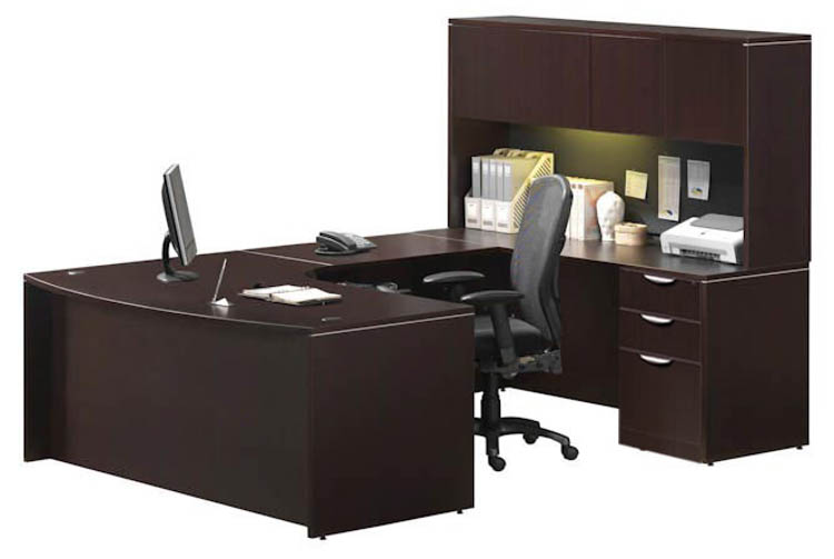 U Shaped Desk with Hutch by Office Source