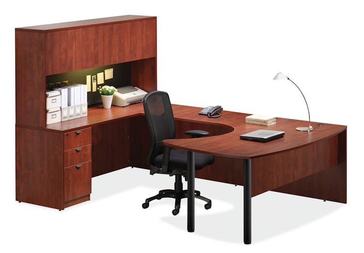 Arc Top U Shaped Desk with Hutch by Office Source Office Furniture