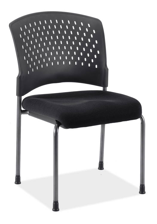 Armless Guest Chair with Titanium Frame by PBD Furniture