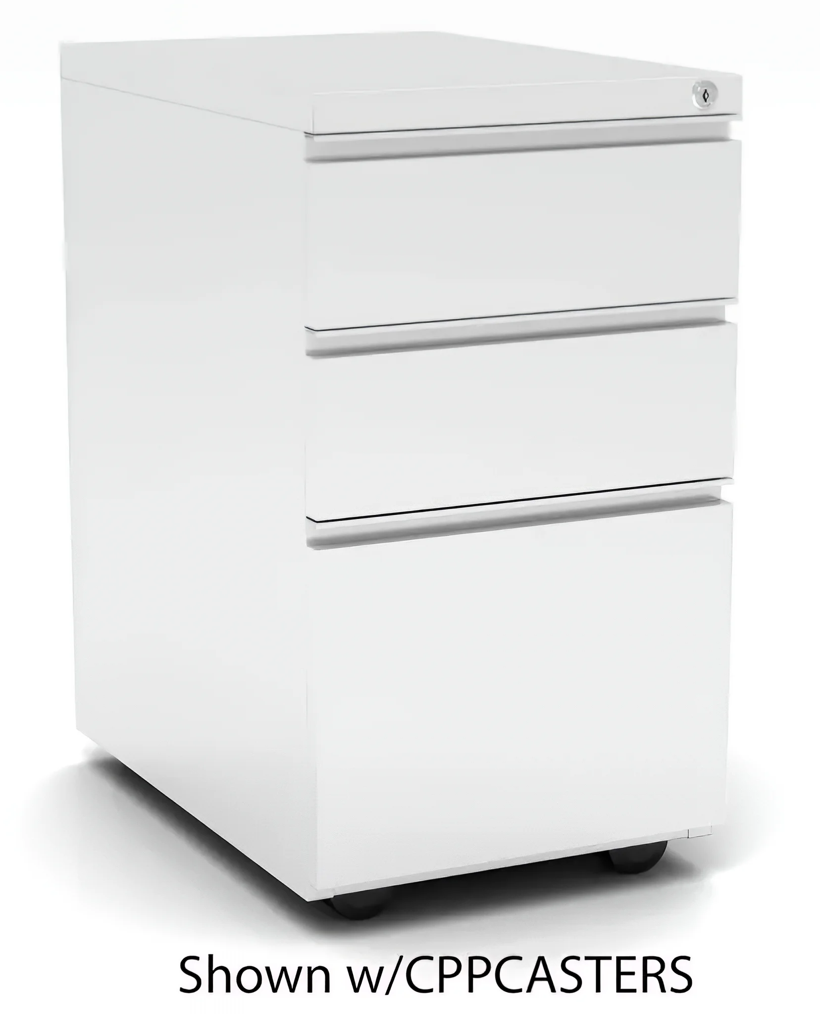 File Cabinet 15in W x 22in D x 27in H with 3 Drawers and Casters by PBD Furniture