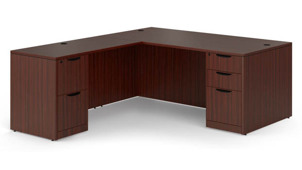 72in x 72in Double Pedestal L-Shaped Desk by PBD Furniture