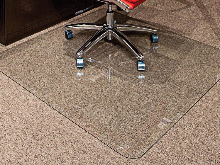 46in x 46in Glass Chairmat by Office Source