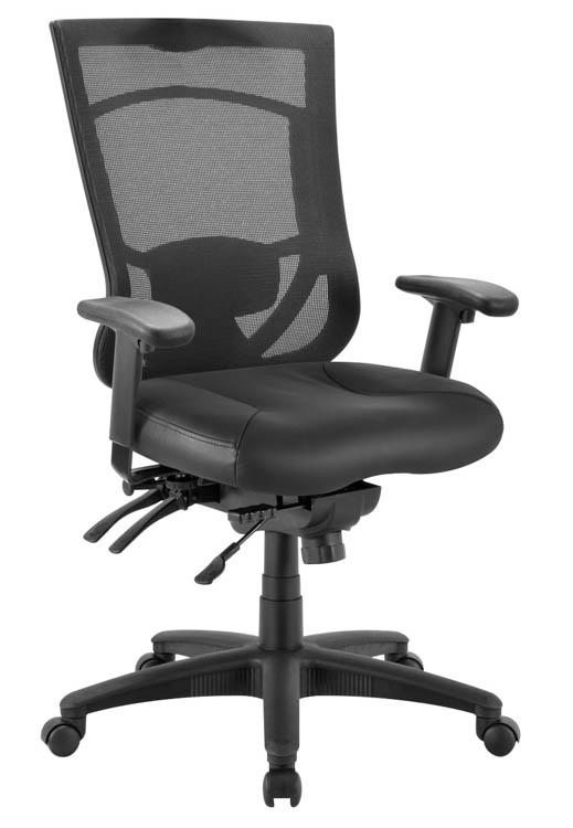 Cool Mesh Pro Multi Function Chair with Leather Seat by PBD Furniture