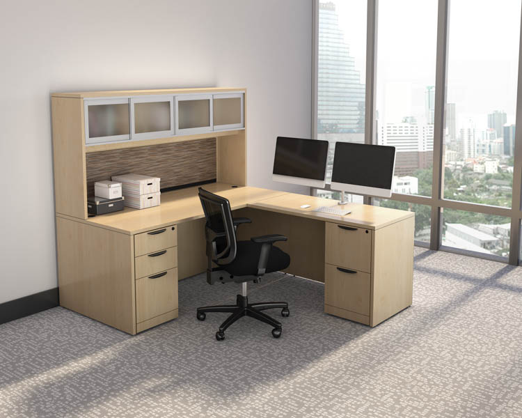 72in x 83in L Shaped Desk Unit by PBD Furniture
