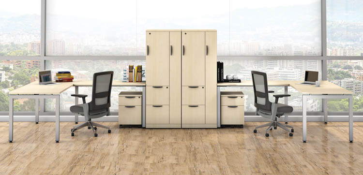 Double L Shaped Desk Units by PBD Furniture