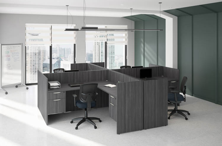 4 Person Workstation by PBD Furniture