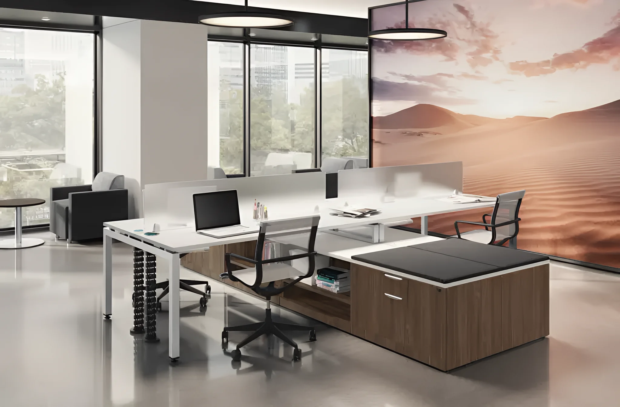 Workstation 4 Person OnTask by PBD Furniture