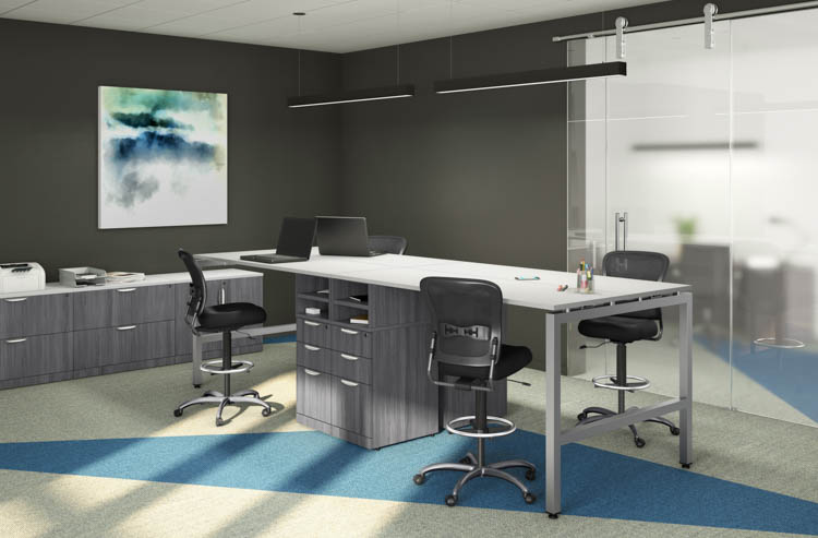 4 Person Workstation by PBD Furniture