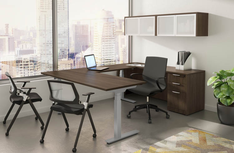 U Shaped Standing Desk Unit by Office Source