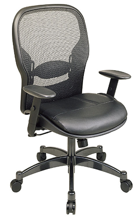 Professional Matrex Back Chair with Leather Seat by Office Star