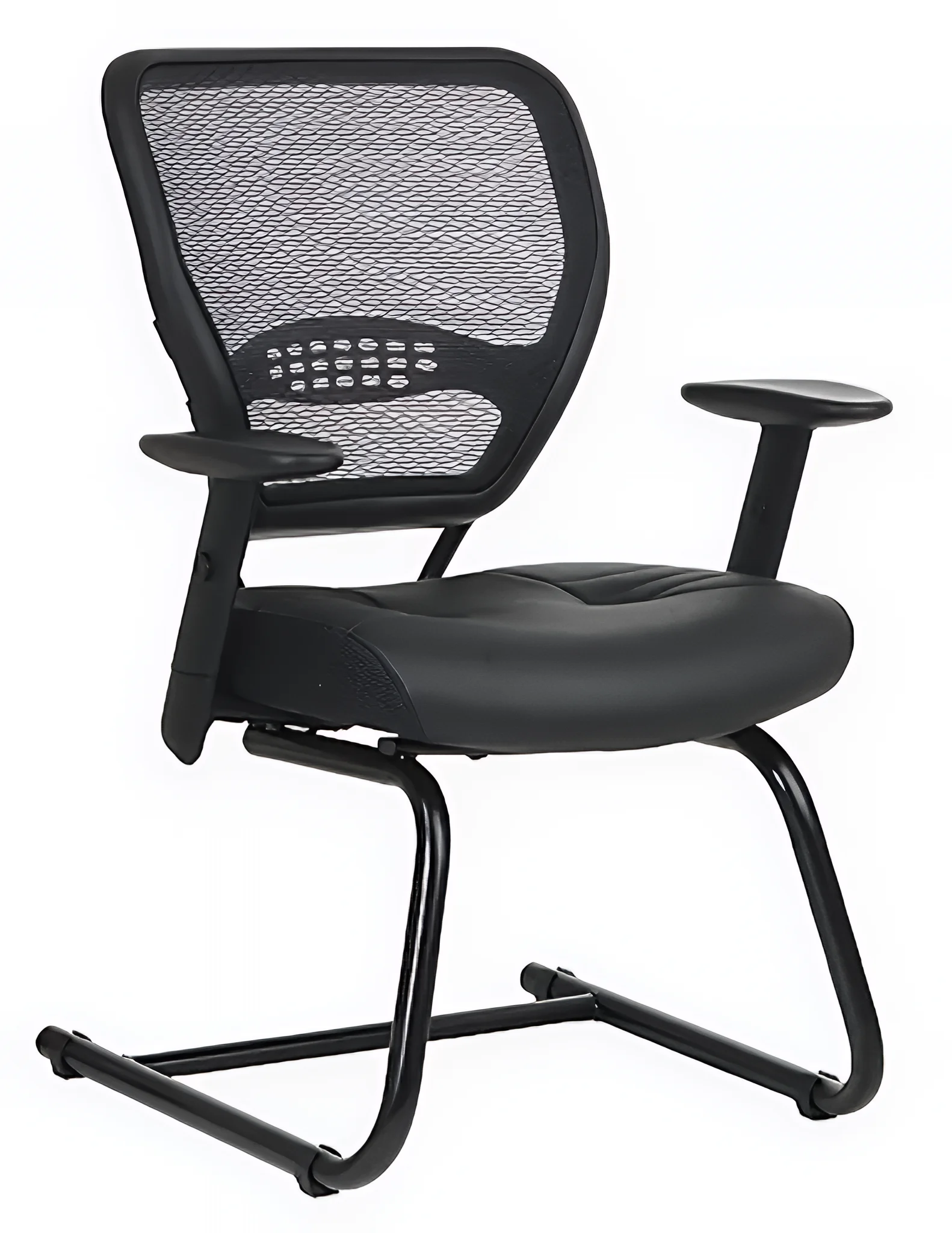 Guest Chair with Lumbar Support and Air Grid Back Sled Base by WFB Designs