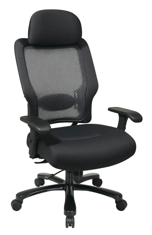 Big &amp; Tall Dual Layer Air Grid Mesh Manager Chair with Headrest by WFB Designs
