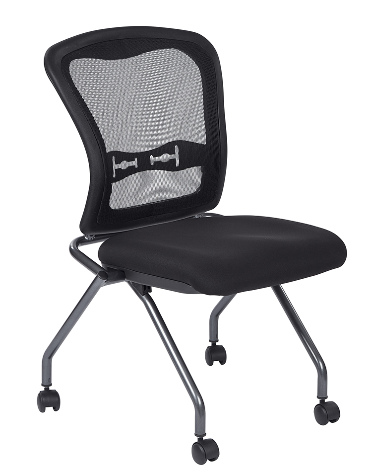 Mesh Back Armless Nesting Chair by WFB Designs