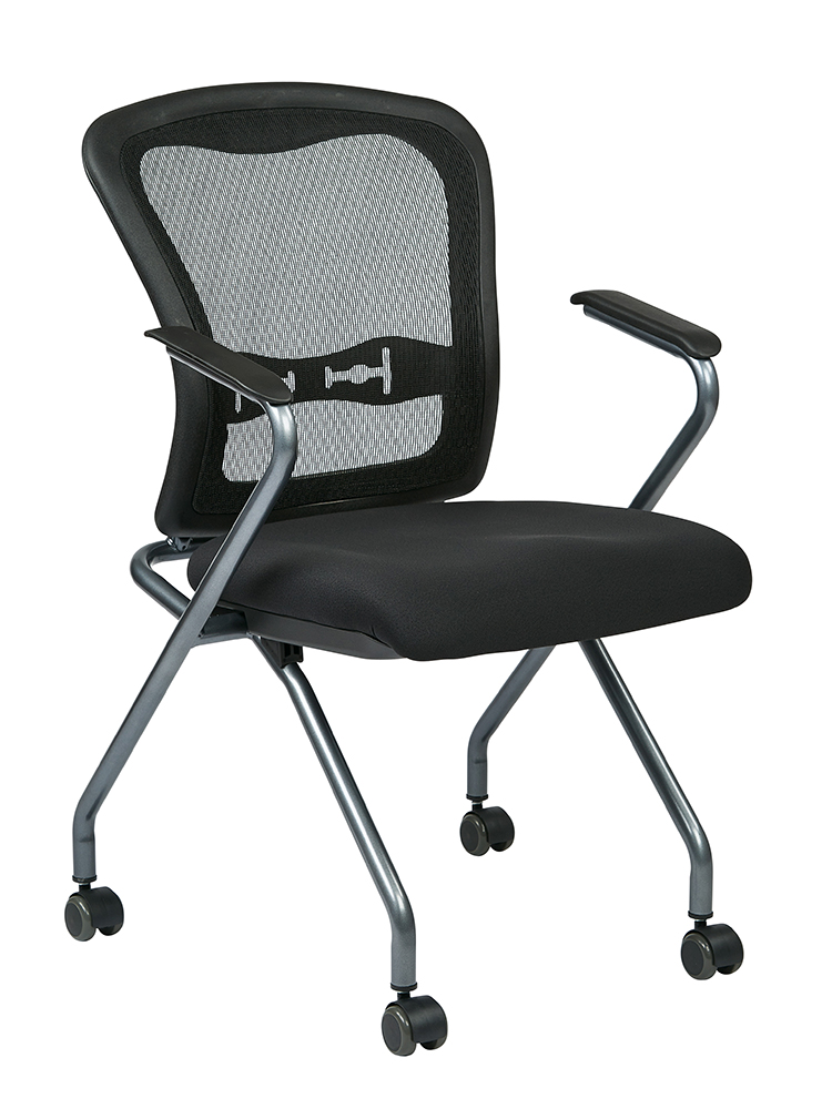Mesh Back Nesting Chair with Arms by WFB Designs