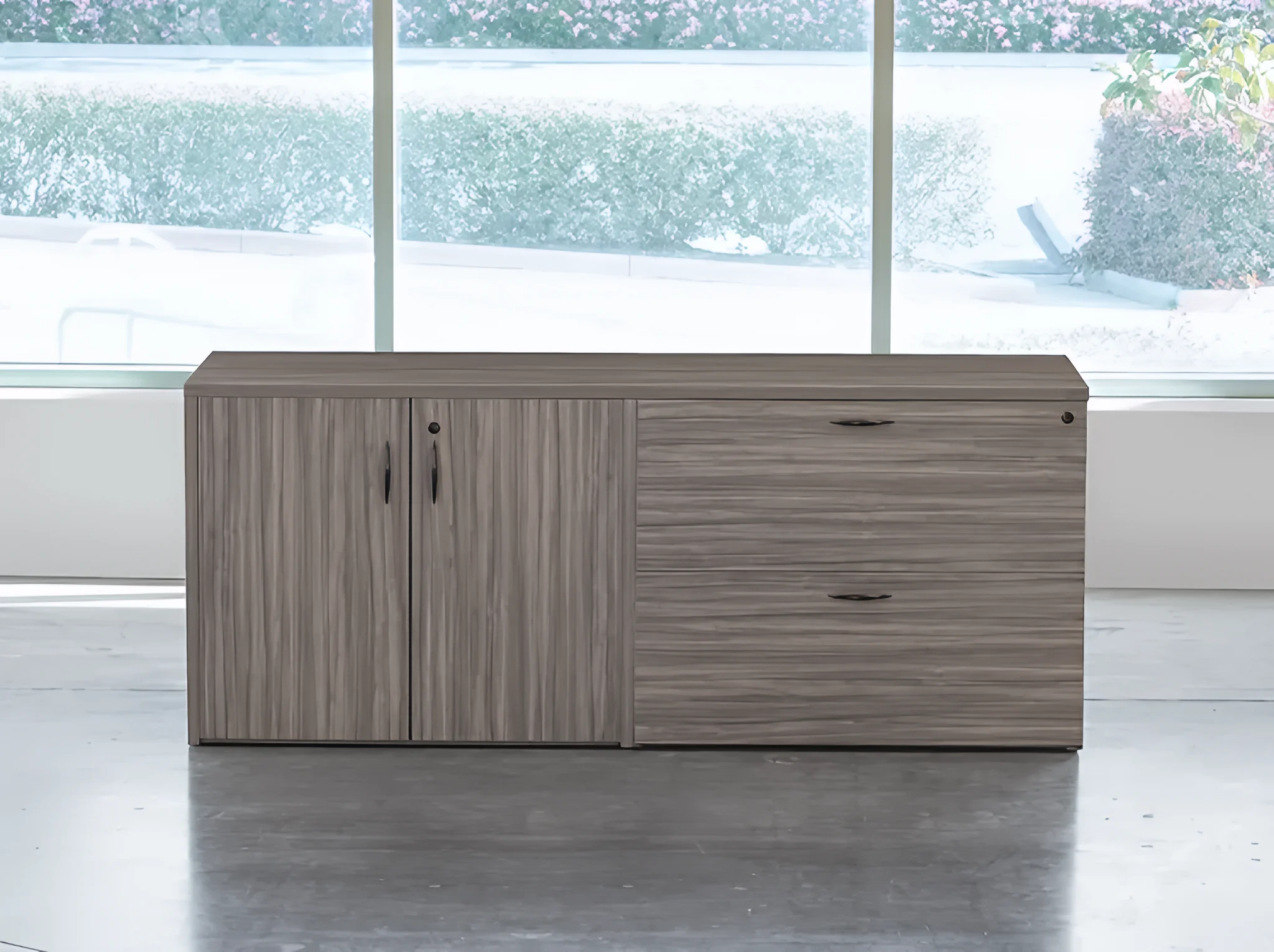 Storage Cabinet and Lateral File Combo Credenza by WFB Designs in Urban Walnut