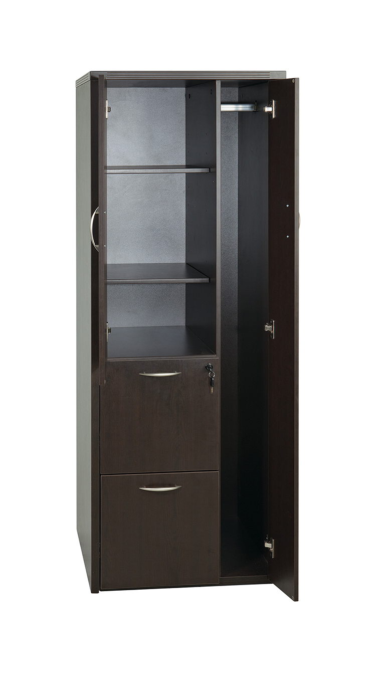 24in W Tall Storage/Wardrobe Combo Cabinet by WFB Designs