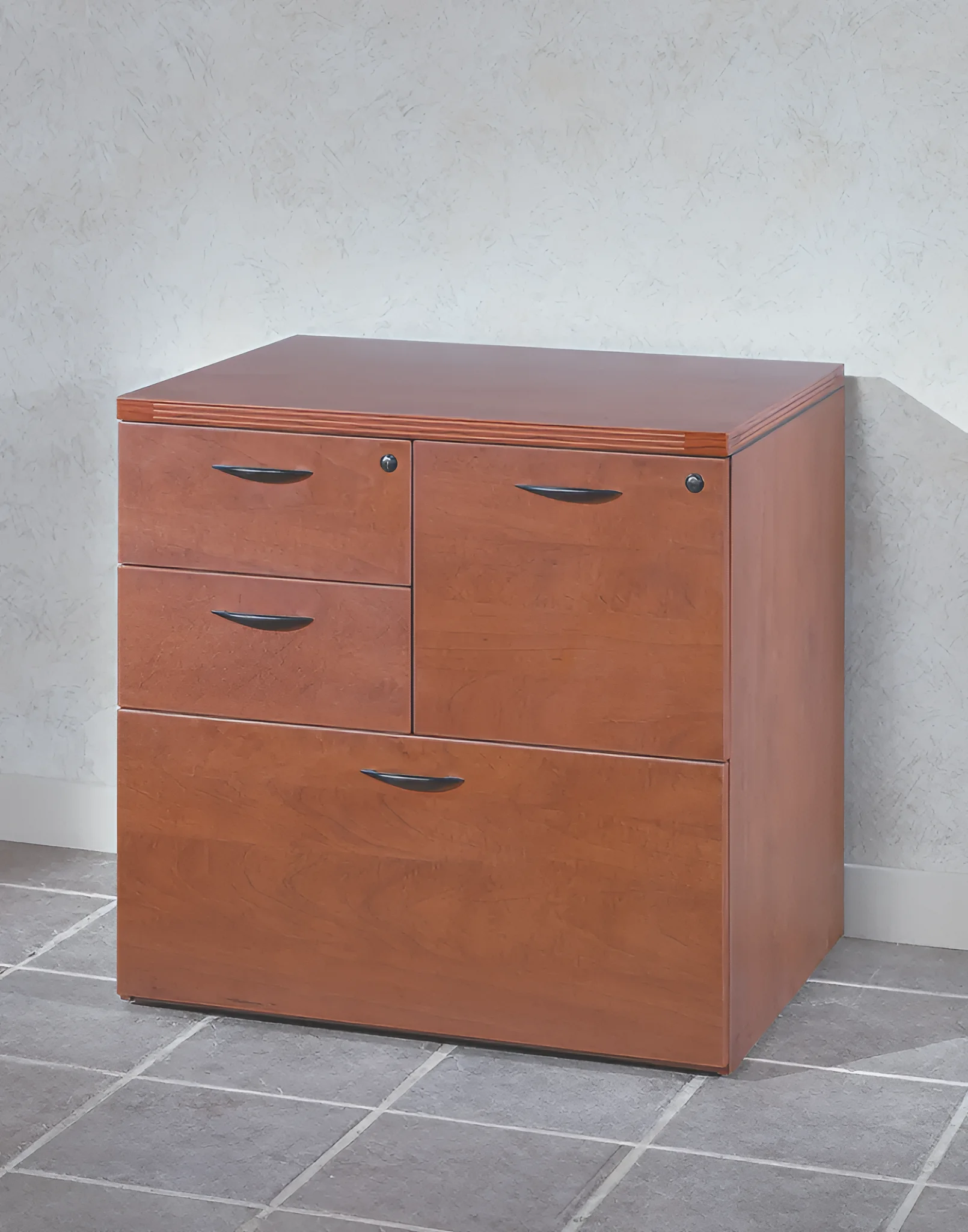 File Cabinet 31in W x 22in D x 30in H with Multi-File Pedestal Drawer by WFB Designs