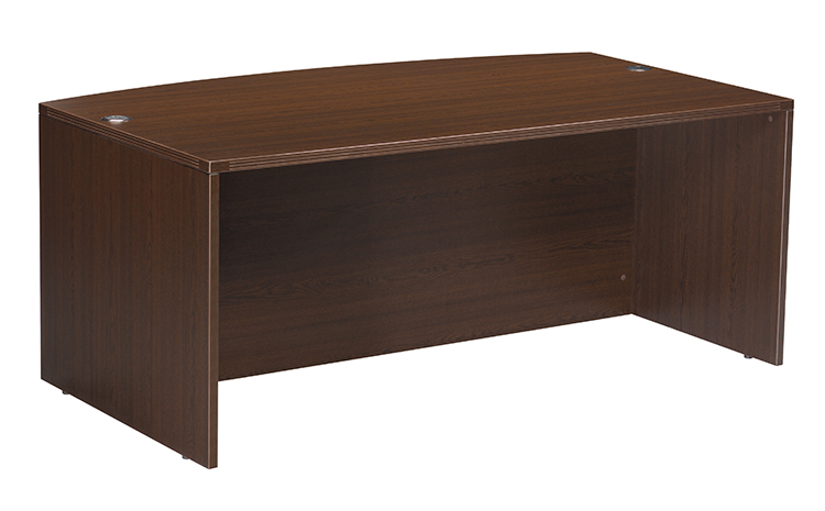 72in x 41in Bow Front Desk Shell by WFB Designs