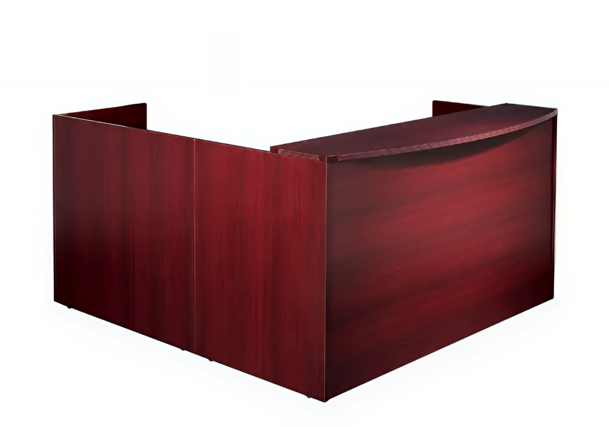 L-Shaped Reception Desk 72in x 78in Double Hanging Pedestal by Office Star